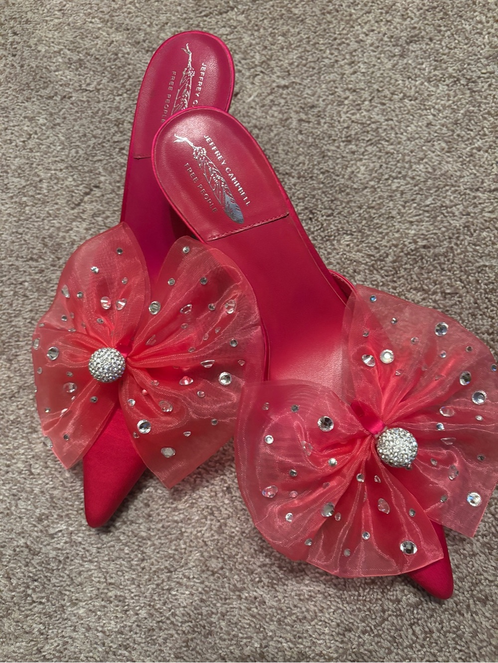 Jeffrey Campbell/Free People Party Crasher Bow Mules 7.5